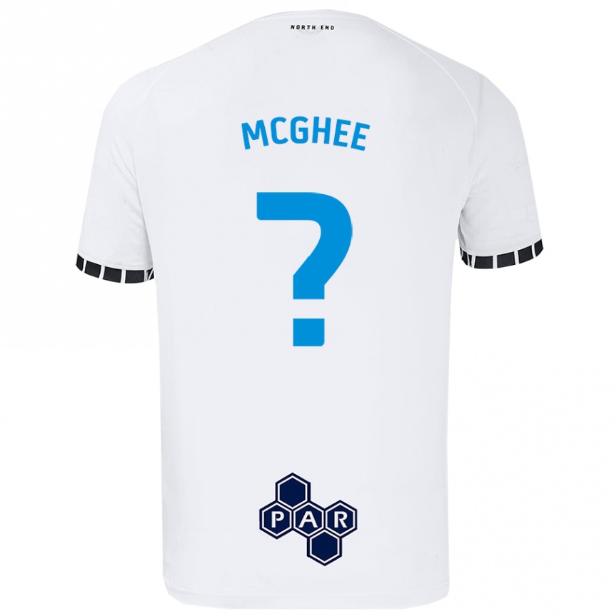 Gyermek Labdarúgás Cole Mcghee #0 Fehér Hazai Jersey 2024/25 Mez Póló Ing