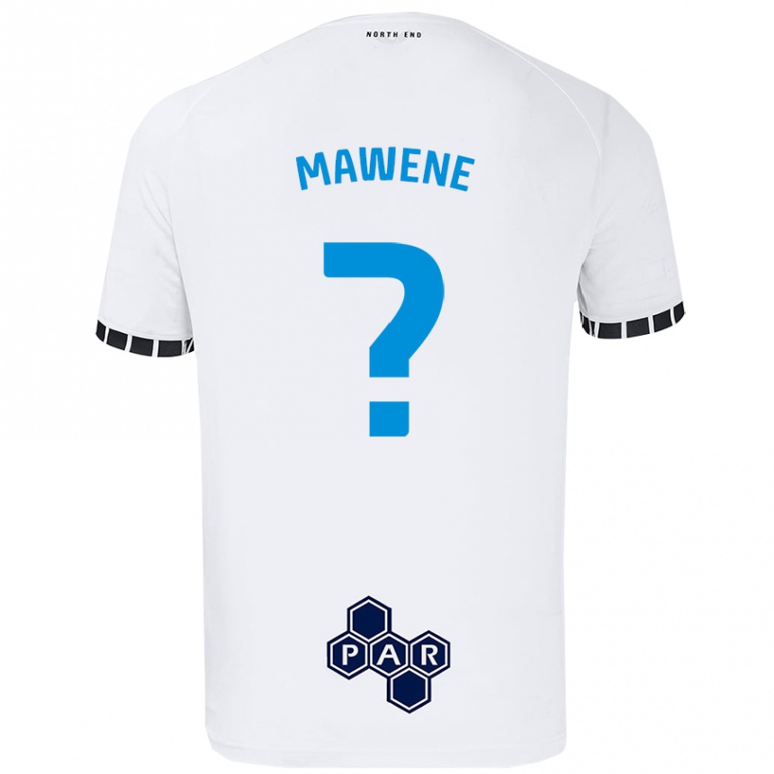 Gyermek Labdarúgás Theo Mawene #0 Fehér Hazai Jersey 2024/25 Mez Póló Ing