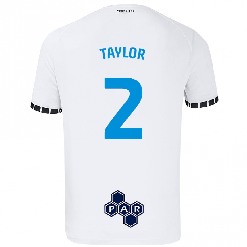 Gyermek Labdarúgás Alex Taylor #2 Fehér Hazai Jersey 2024/25 Mez Póló Ing