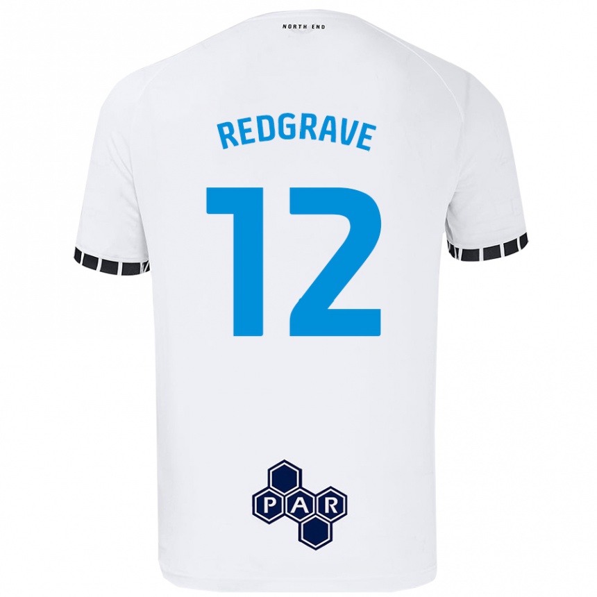 Gyermek Labdarúgás Jodie Redgrave #12 Fehér Hazai Jersey 2024/25 Mez Póló Ing