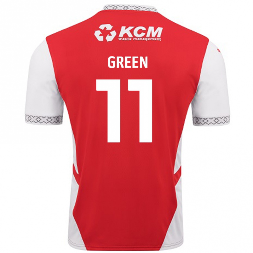 Gyermek Labdarúgás Andre Green #11 Piros Fehér Hazai Jersey 2024/25 Mez Póló Ing