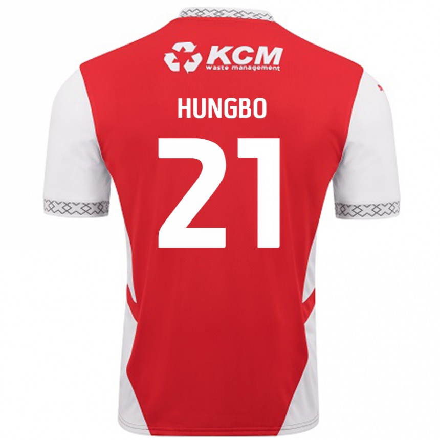 Gyermek Labdarúgás Joseph Hungbo #21 Piros Fehér Hazai Jersey 2024/25 Mez Póló Ing