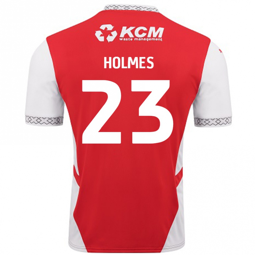 Gyermek Labdarúgás Jack Holmes #23 Piros Fehér Hazai Jersey 2024/25 Mez Póló Ing