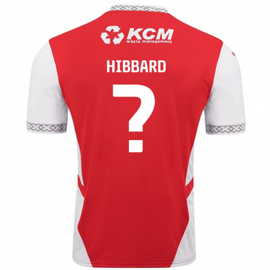 Gyermek Labdarúgás Zac Hibbard #0 Piros Fehér Hazai Jersey 2024/25 Mez Póló Ing