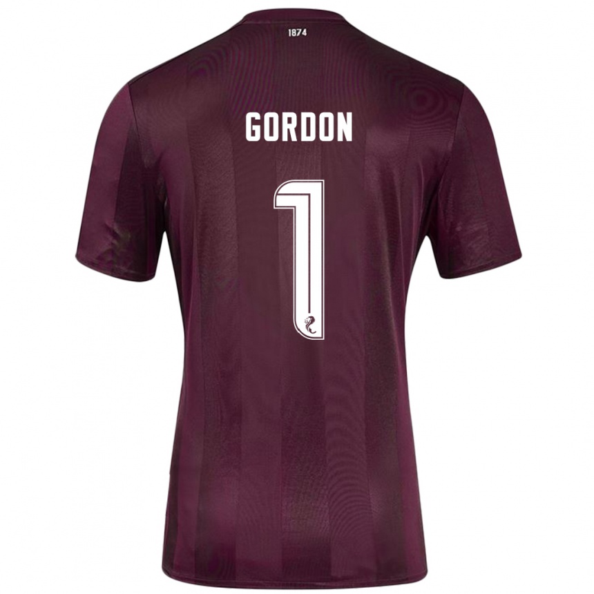 Gyermek Labdarúgás Craig Gordon #1 Burgundia Hazai Jersey 2024/25 Mez Póló Ing