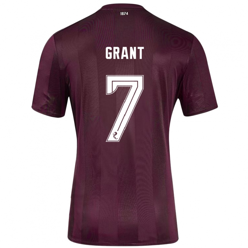 Gyermek Labdarúgás Jorge Grant #7 Burgundia Hazai Jersey 2024/25 Mez Póló Ing