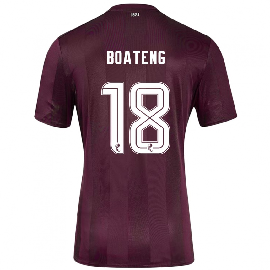 Gyermek Labdarúgás Malachi Boateng #18 Burgundia Hazai Jersey 2024/25 Mez Póló Ing