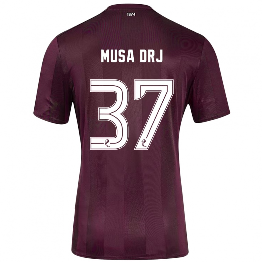 Gyermek Labdarúgás Musa Drammeh #37 Burgundia Hazai Jersey 2024/25 Mez Póló Ing