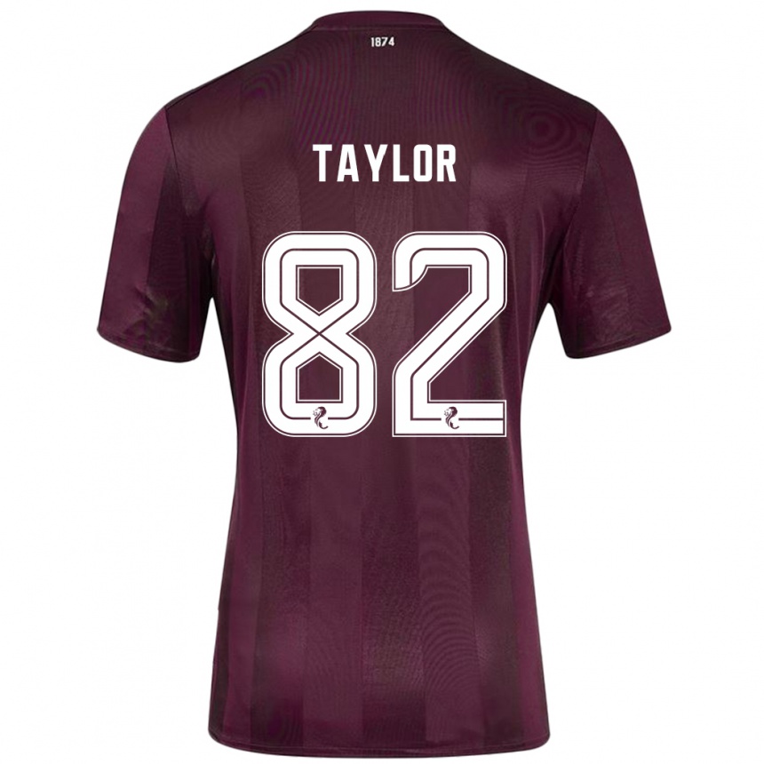 Gyermek Labdarúgás Gerald Taylor #82 Burgundia Hazai Jersey 2024/25 Mez Póló Ing