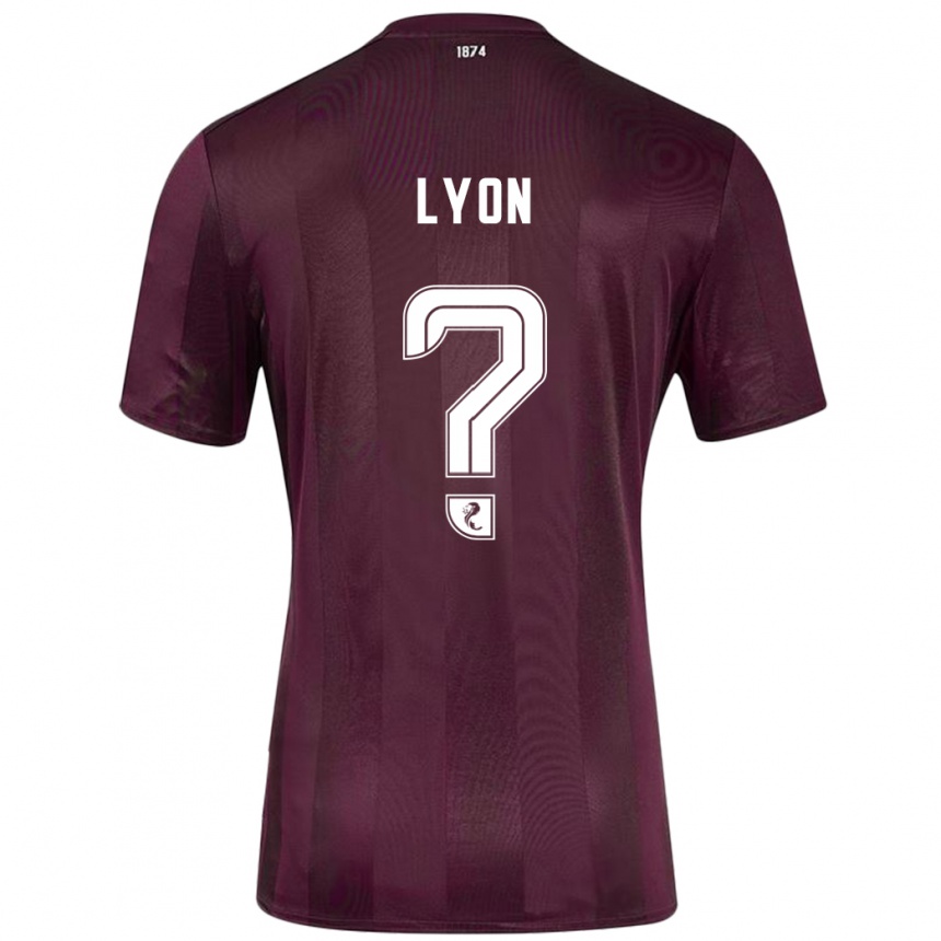 Gyermek Labdarúgás Jack Lyon #0 Burgundia Hazai Jersey 2024/25 Mez Póló Ing