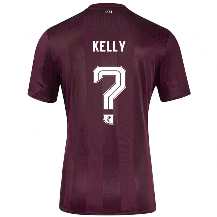 Gyermek Labdarúgás Ryan Kelly #0 Burgundia Hazai Jersey 2024/25 Mez Póló Ing