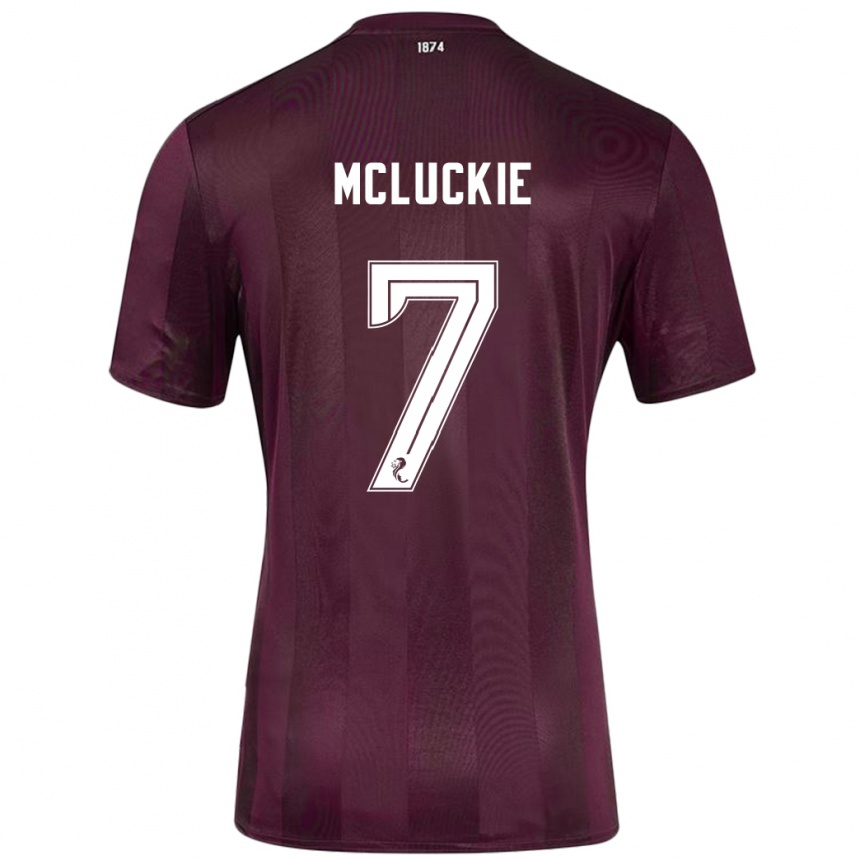 Gyermek Labdarúgás Bobby Mcluckie #7 Burgundia Hazai Jersey 2024/25 Mez Póló Ing