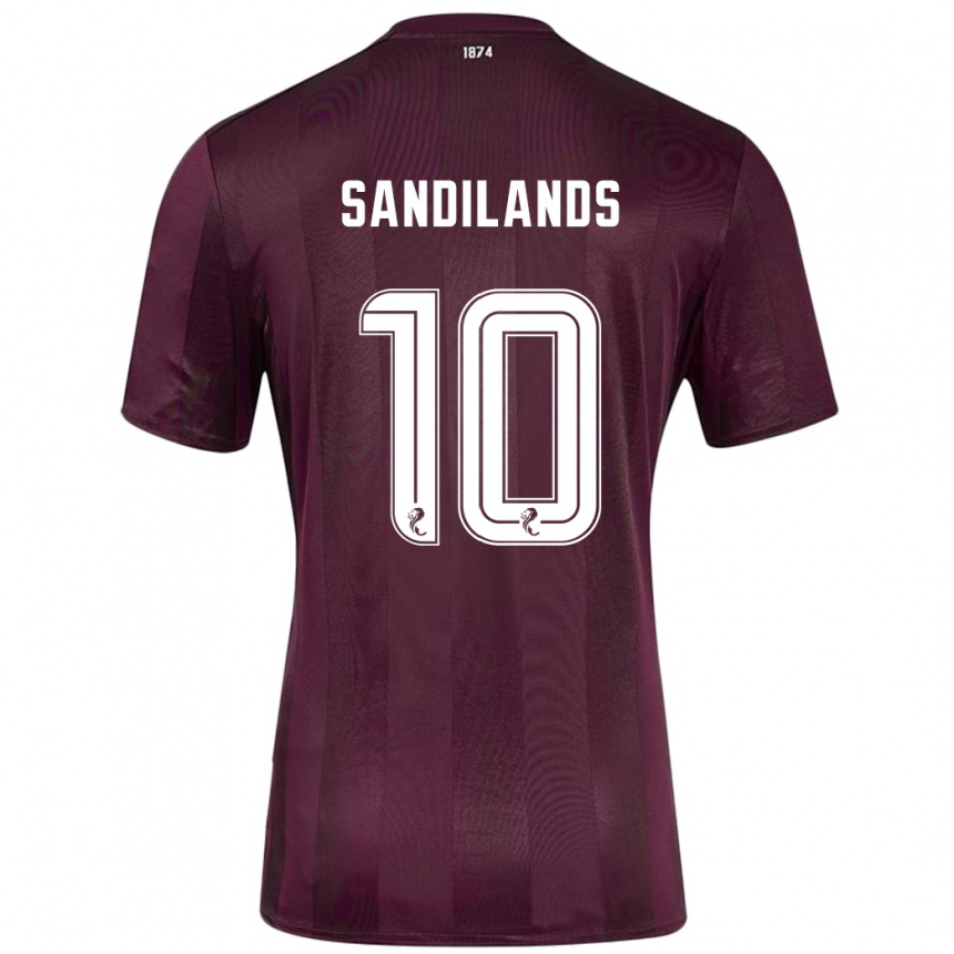 Gyermek Labdarúgás Callum Sandilands #10 Burgundia Hazai Jersey 2024/25 Mez Póló Ing