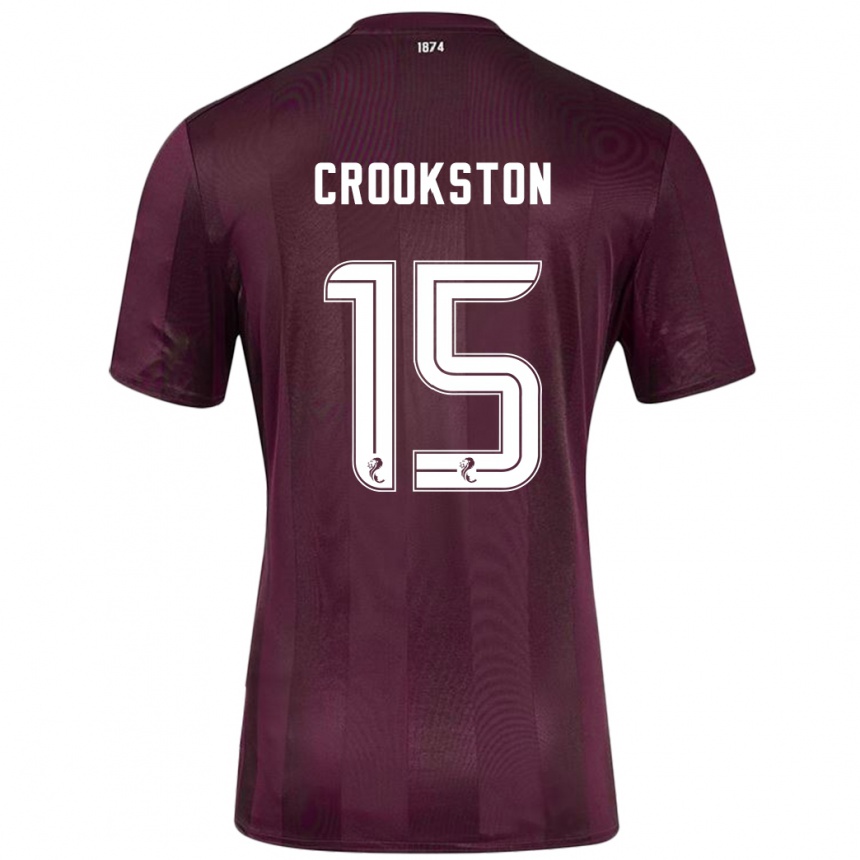 Gyermek Labdarúgás Gregor Crookston #15 Burgundia Hazai Jersey 2024/25 Mez Póló Ing