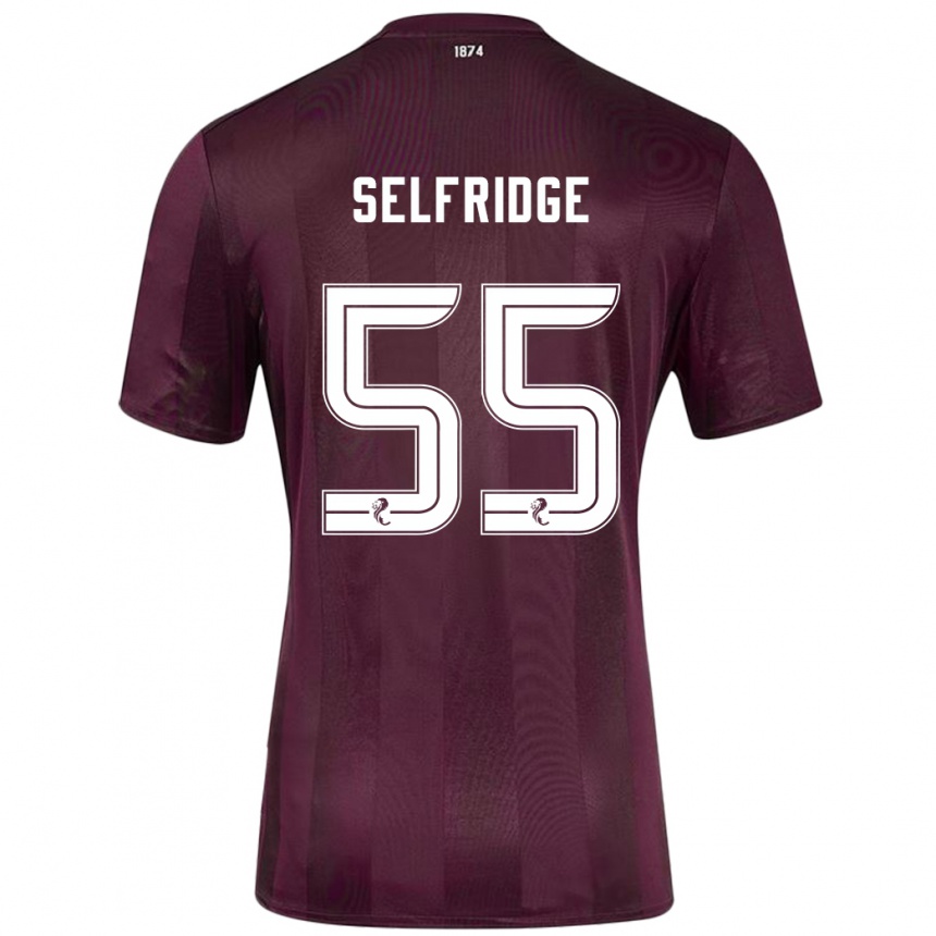 Gyermek Labdarúgás Louis Selfridge #55 Burgundia Hazai Jersey 2024/25 Mez Póló Ing