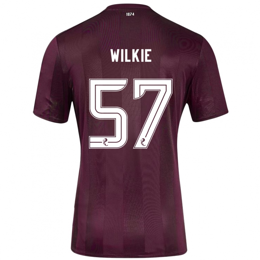 Gyermek Labdarúgás Coupar Wilkie #57 Burgundia Hazai Jersey 2024/25 Mez Póló Ing