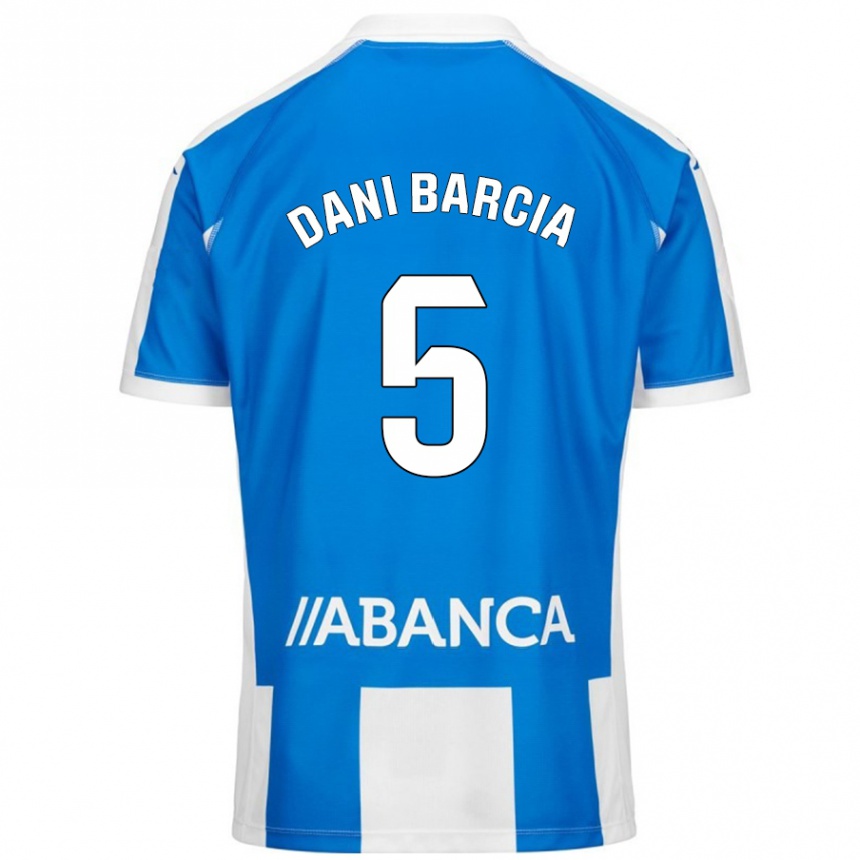 Gyermek Labdarúgás Dani Barcia #5 Kék Fehér Hazai Jersey 2024/25 Mez Póló Ing