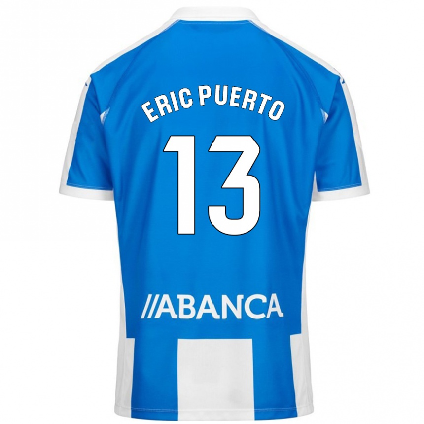 Gyermek Labdarúgás Eric Puerto #13 Kék Fehér Hazai Jersey 2024/25 Mez Póló Ing