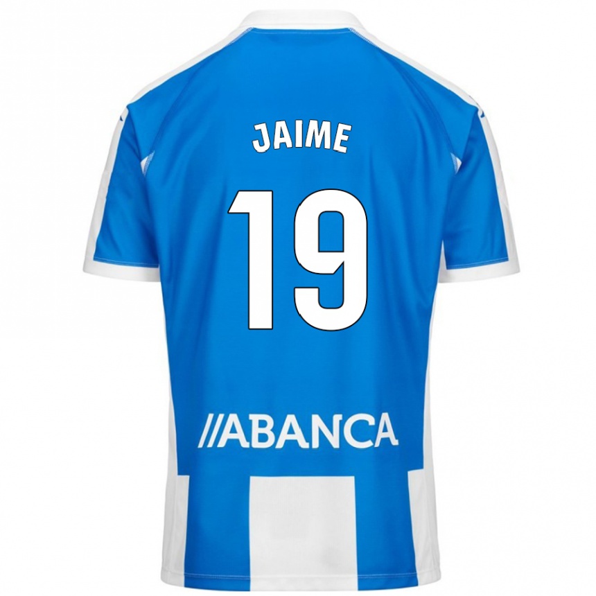 Gyermek Labdarúgás Jaime Sánchez #19 Kék Fehér Hazai Jersey 2024/25 Mez Póló Ing