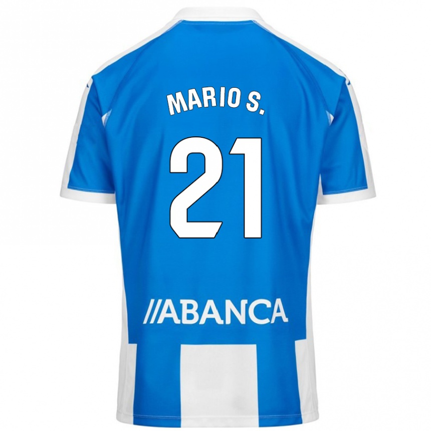 Gyermek Labdarúgás Mario Soriano #21 Kék Fehér Hazai Jersey 2024/25 Mez Póló Ing