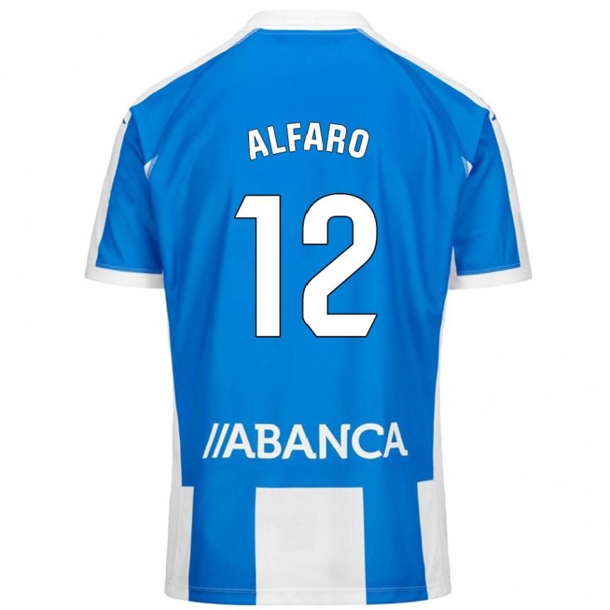 Gyermek Labdarúgás Alejandro Alfaro #12 Kék Fehér Hazai Jersey 2024/25 Mez Póló Ing