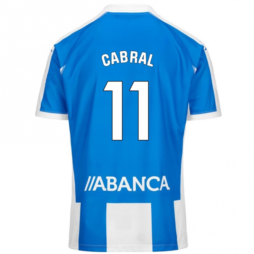 Gyermek Labdarúgás Millene Cabral #11 Kék Fehér Hazai Jersey 2024/25 Mez Póló Ing