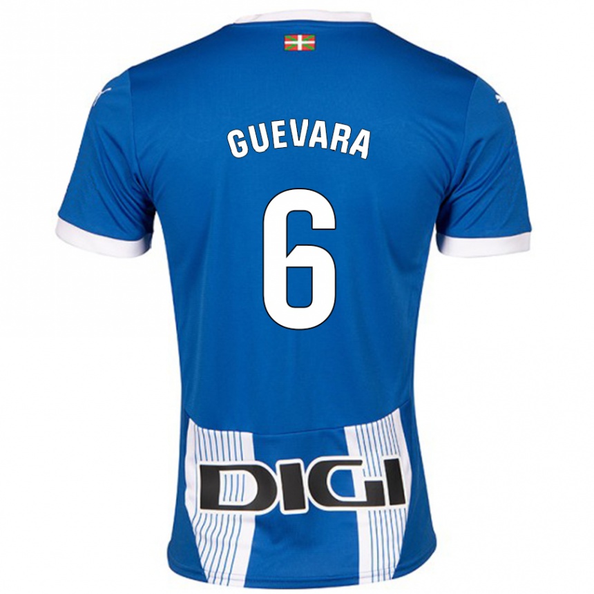 Gyermek Labdarúgás Ander Guevara #6 Kék Hazai Jersey 2024/25 Mez Póló Ing