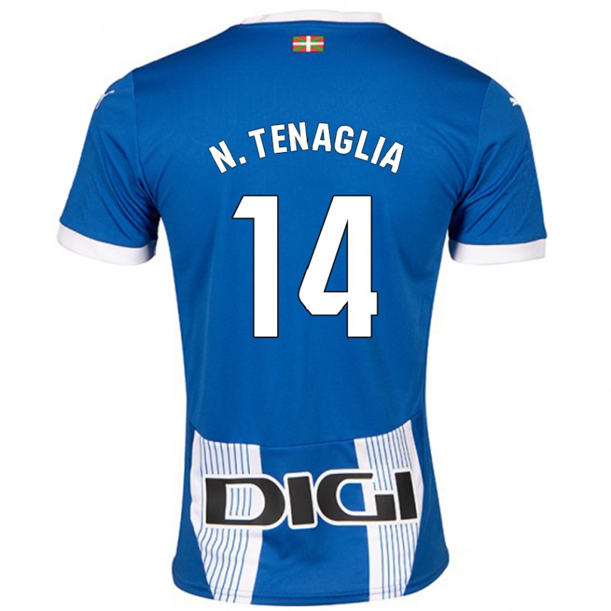 Gyermek Labdarúgás Nahuel Tenaglia #14 Kék Hazai Jersey 2024/25 Mez Póló Ing