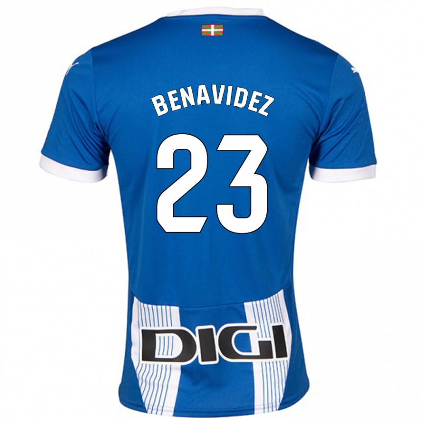 Gyermek Labdarúgás Carlos Benavidez #23 Kék Hazai Jersey 2024/25 Mez Póló Ing