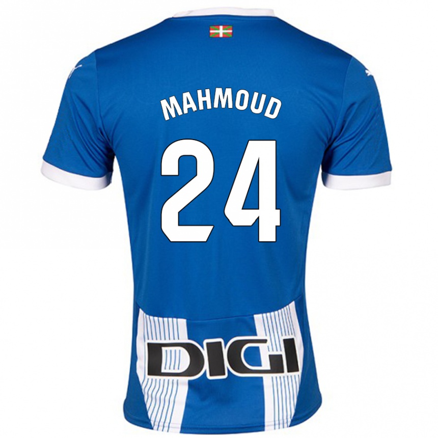 Gyermek Labdarúgás Abdallahi Mahmoud #24 Kék Hazai Jersey 2024/25 Mez Póló Ing