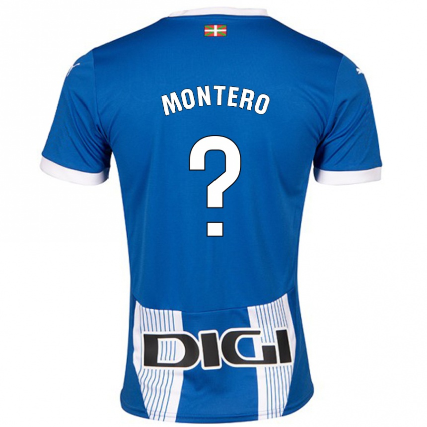 Gyermek Labdarúgás Rubén Montero #0 Kék Hazai Jersey 2024/25 Mez Póló Ing