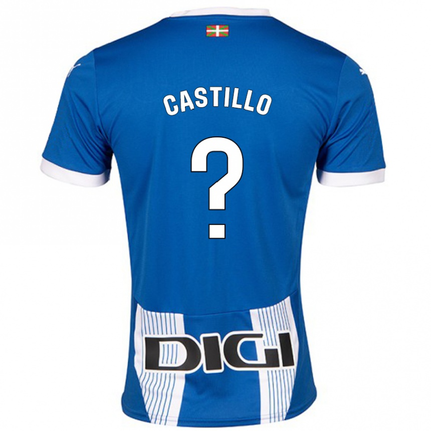 Gyermek Labdarúgás Adrián Castillo #0 Kék Hazai Jersey 2024/25 Mez Póló Ing