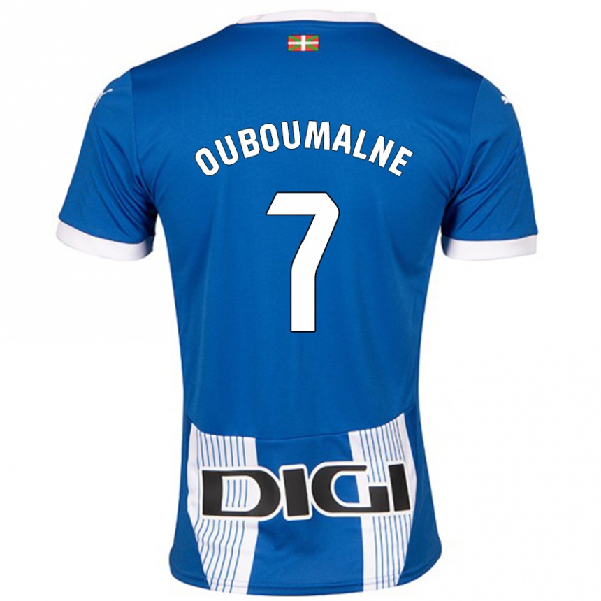 Gyermek Labdarúgás Ibra Ouboumalne #7 Kék Hazai Jersey 2024/25 Mez Póló Ing