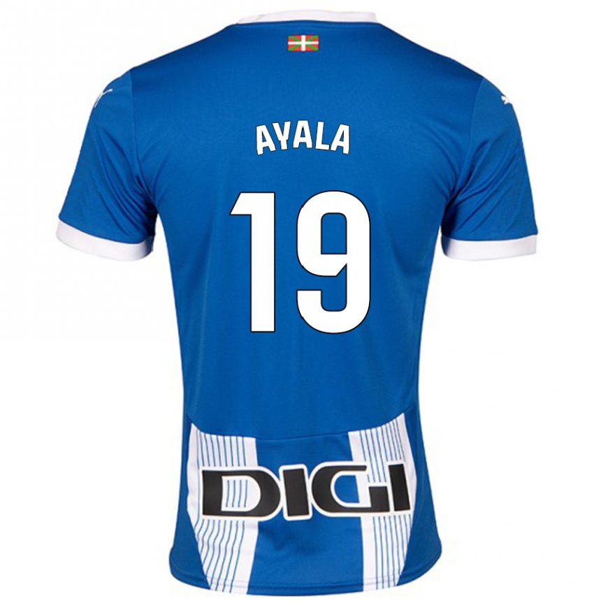 Gyermek Labdarúgás Axel Ayala #19 Kék Hazai Jersey 2024/25 Mez Póló Ing