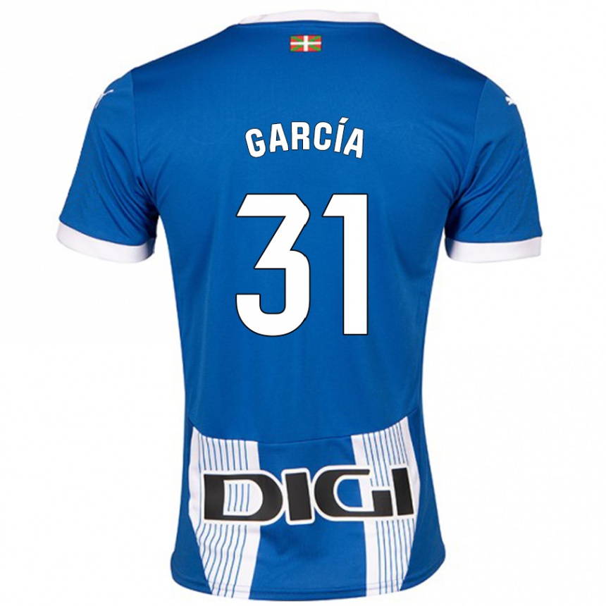 Gyermek Labdarúgás Gaizka García #31 Kék Hazai Jersey 2024/25 Mez Póló Ing