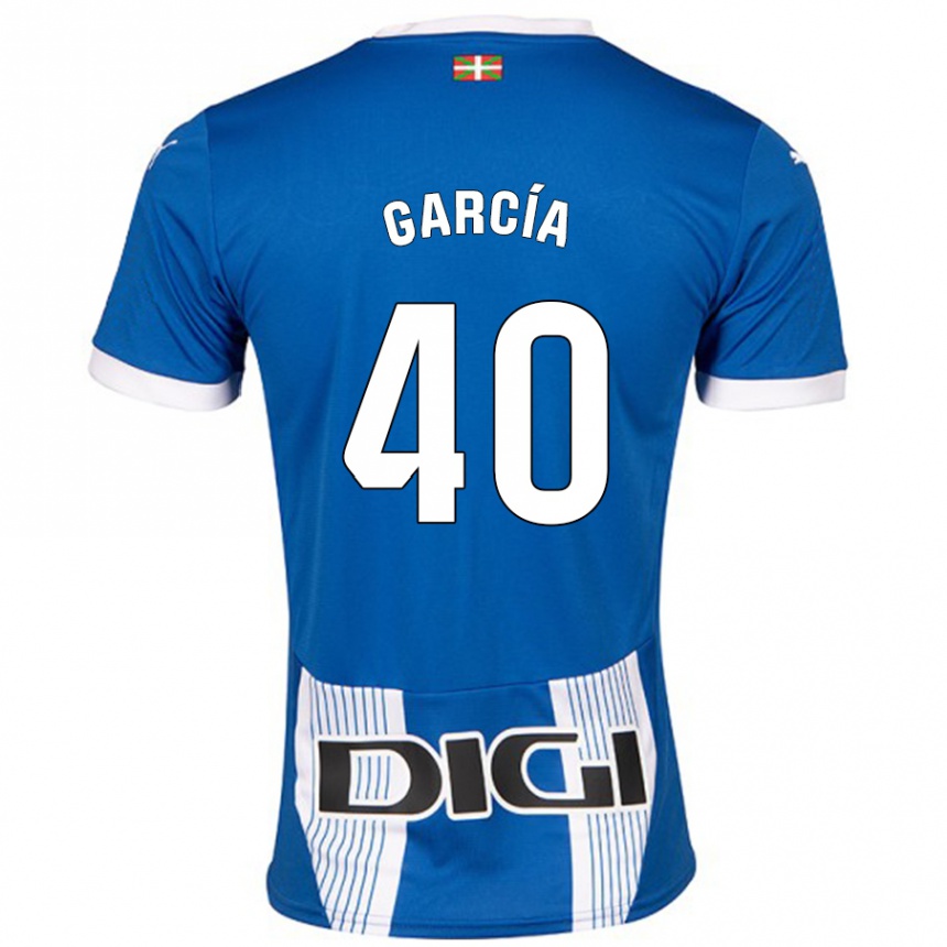 Gyermek Labdarúgás Álvaro García #40 Kék Hazai Jersey 2024/25 Mez Póló Ing