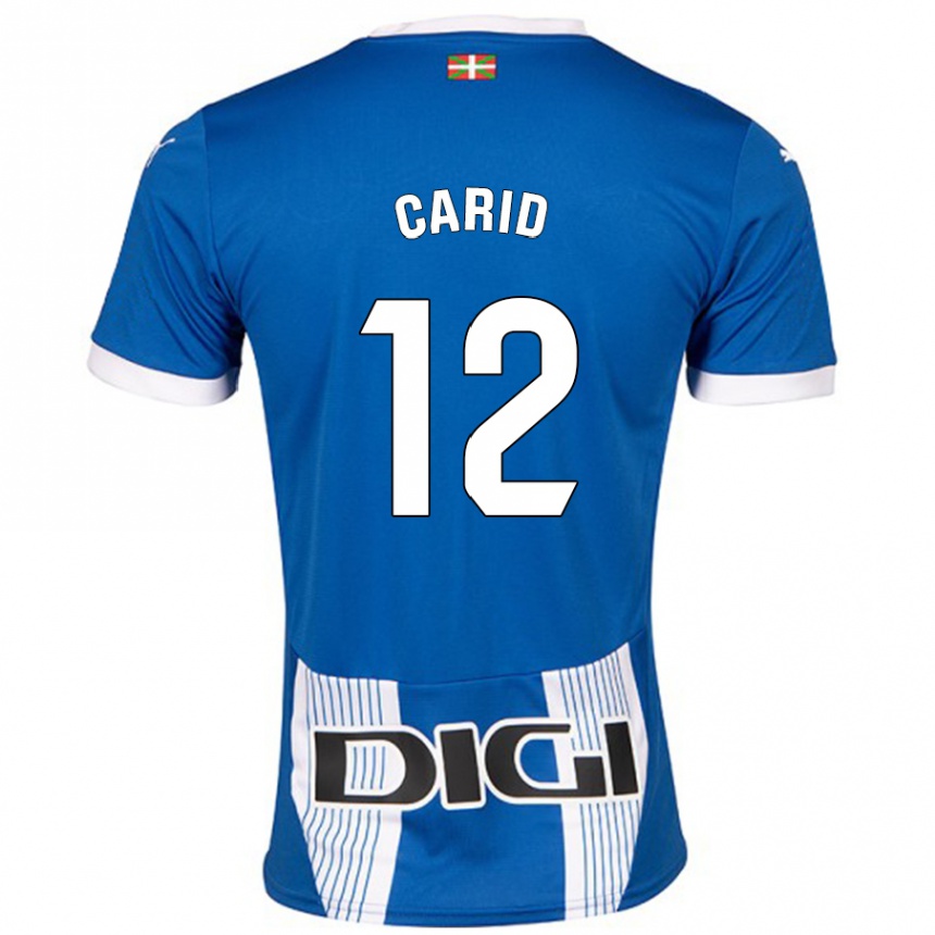 Gyermek Labdarúgás Andrea Carid #12 Kék Hazai Jersey 2024/25 Mez Póló Ing