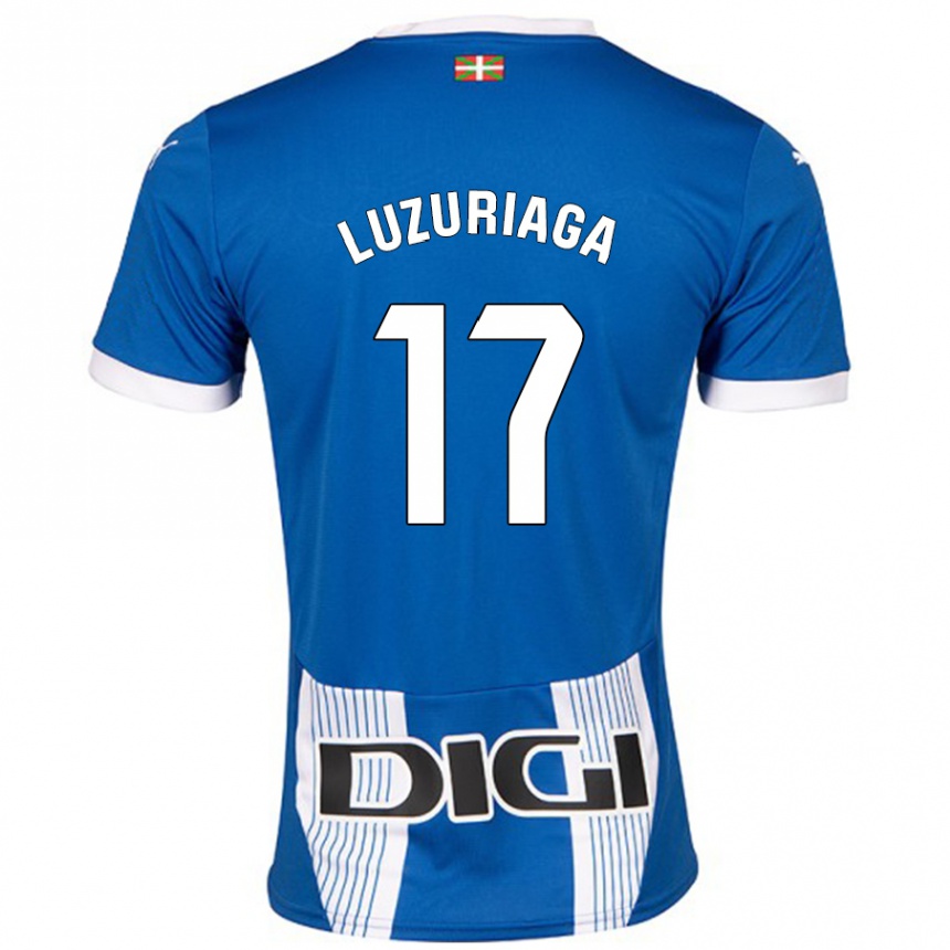 Gyermek Labdarúgás Judith Luzuriaga #17 Kék Hazai Jersey 2024/25 Mez Póló Ing