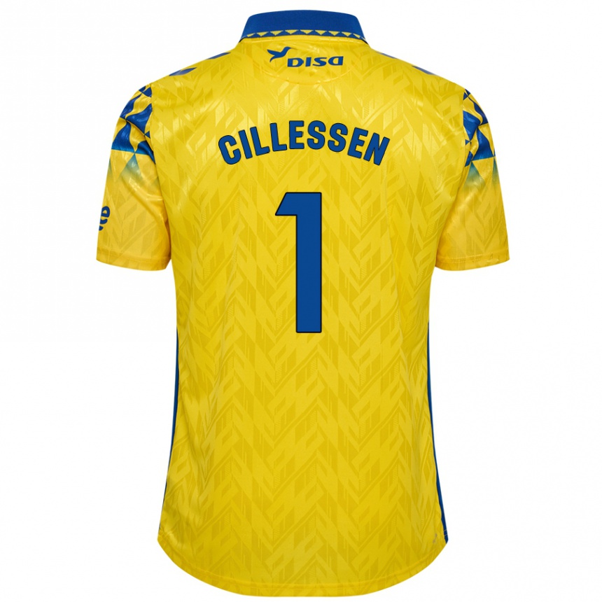 Gyermek Labdarúgás Jasper Cillessen #1 Sárga Kék Hazai Jersey 2024/25 Mez Póló Ing