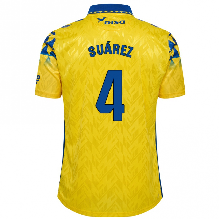 Gyermek Labdarúgás Alex Suárez #4 Sárga Kék Hazai Jersey 2024/25 Mez Póló Ing