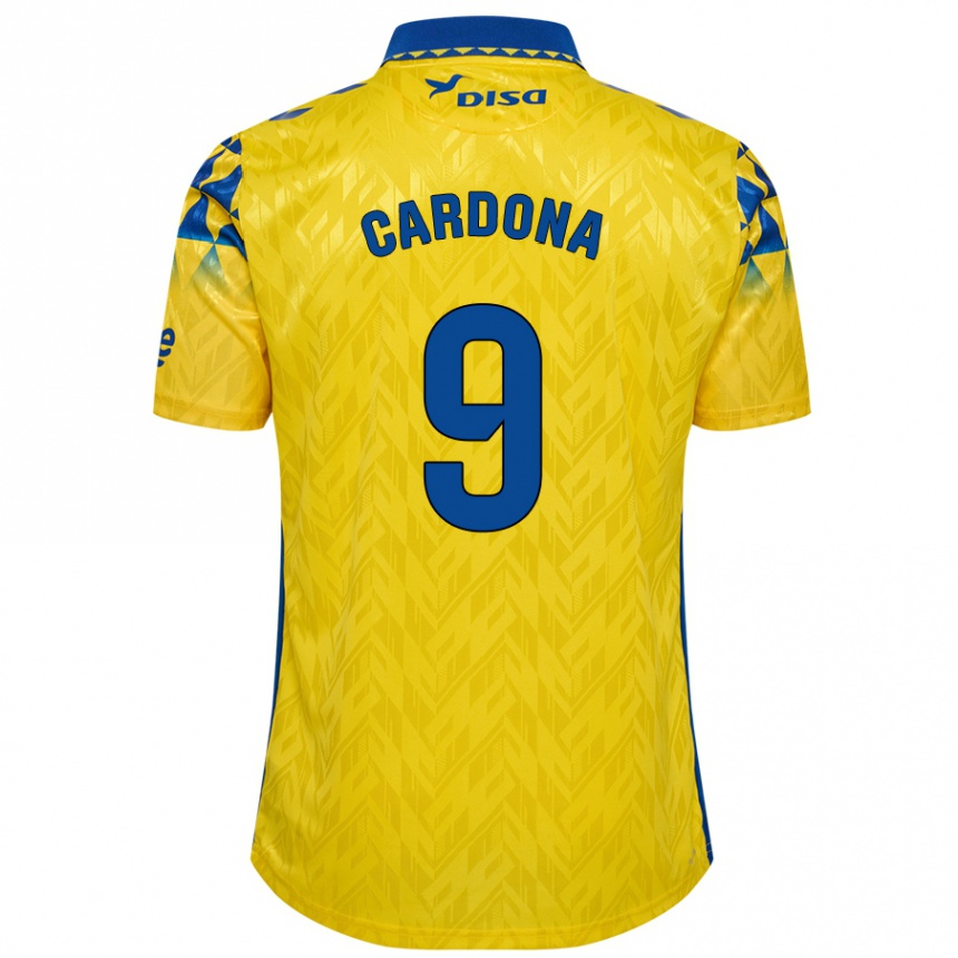 Gyermek Labdarúgás Marc Cardona #9 Sárga Kék Hazai Jersey 2024/25 Mez Póló Ing