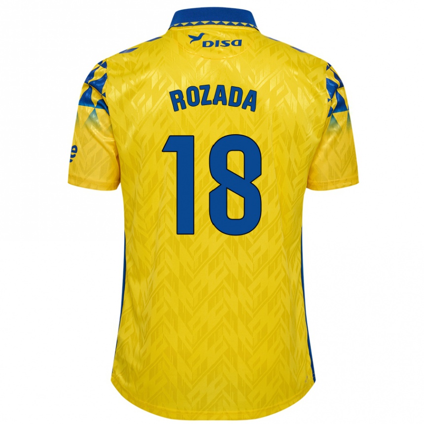 Gyermek Labdarúgás Viti Rozada #18 Sárga Kék Hazai Jersey 2024/25 Mez Póló Ing