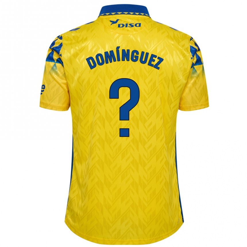 Gyermek Labdarúgás Carlos Domínguez #0 Sárga Kék Hazai Jersey 2024/25 Mez Póló Ing