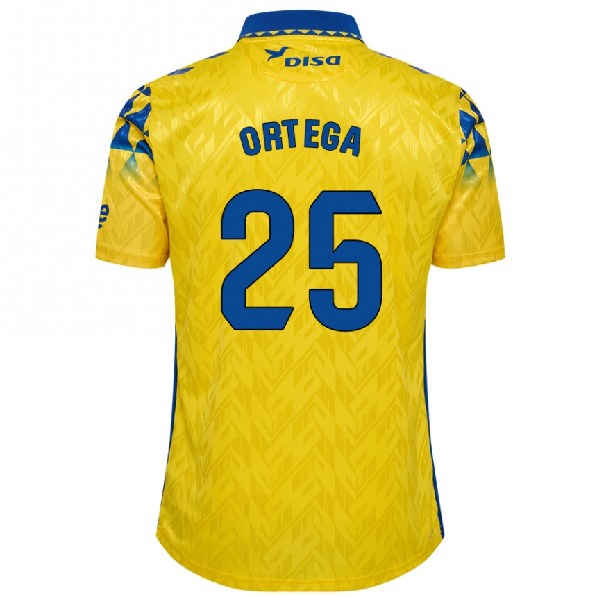 Gyermek Labdarúgás Edián Ortega #25 Sárga Kék Hazai Jersey 2024/25 Mez Póló Ing