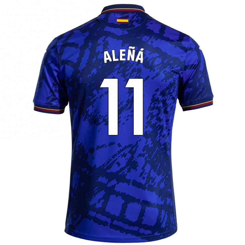 Gyermek Labdarúgás Carles Aleñá #11 Sötétebb Kék Hazai Jersey 2024/25 Mez Póló Ing