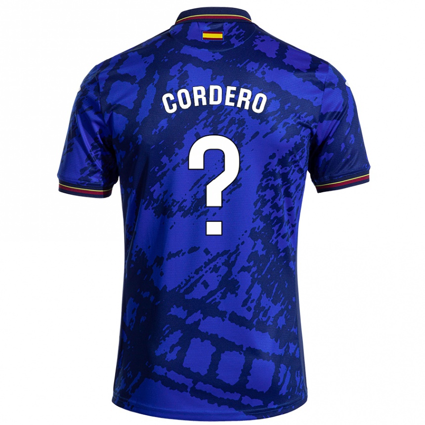 Gyermek Labdarúgás Alberto Cordero #0 Sötétebb Kék Hazai Jersey 2024/25 Mez Póló Ing