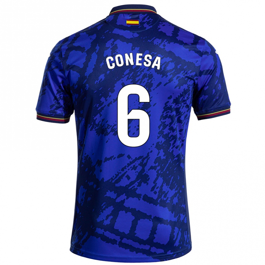 Gyermek Labdarúgás Nico Conesa #6 Sötétebb Kék Hazai Jersey 2024/25 Mez Póló Ing