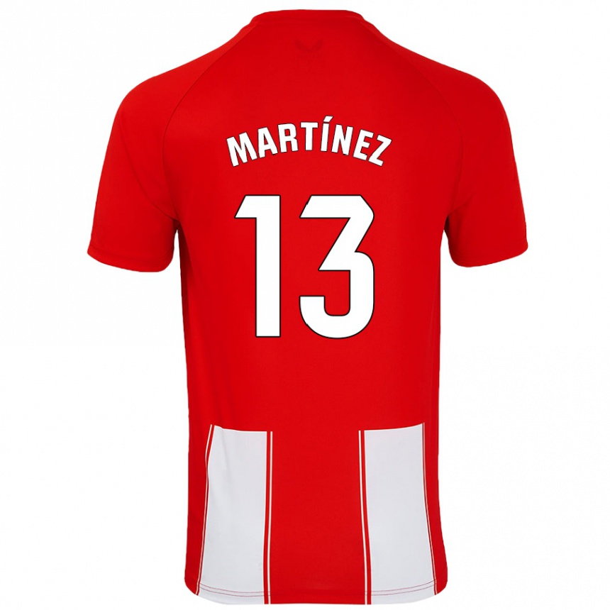 Gyermek Labdarúgás Fernando Martínez #13 Piros Fehér Hazai Jersey 2024/25 Mez Póló Ing