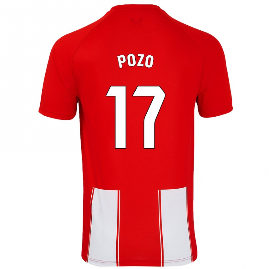 Gyermek Labdarúgás Álex Pozo #17 Piros Fehér Hazai Jersey 2024/25 Mez Póló Ing