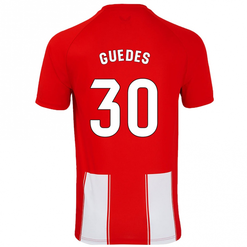 Gyermek Labdarúgás Gui Guedes #30 Piros Fehér Hazai Jersey 2024/25 Mez Póló Ing